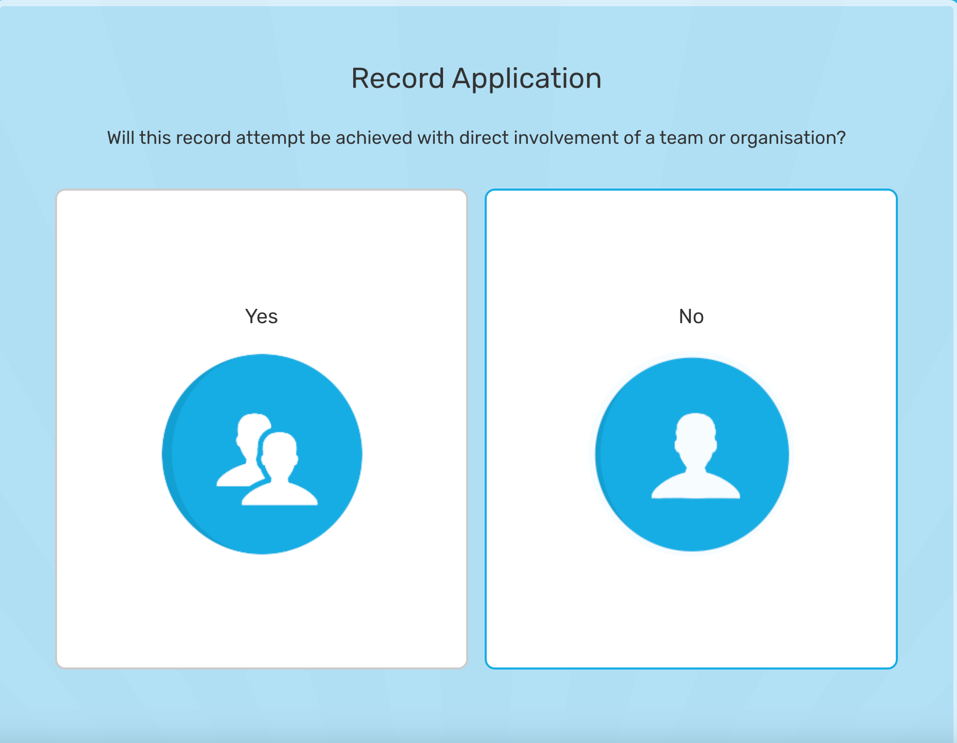 Selecting individual applicant
